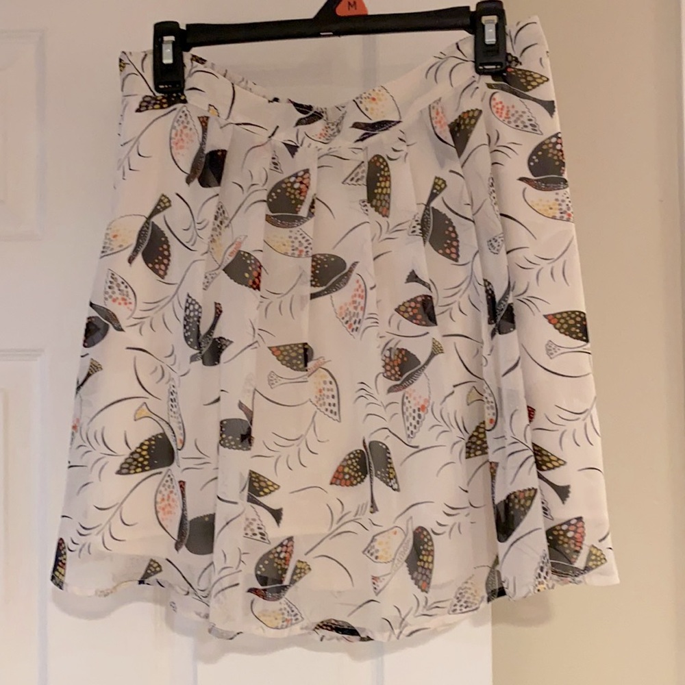 Old Navy Black & White Flower Lined flowy Skirt M